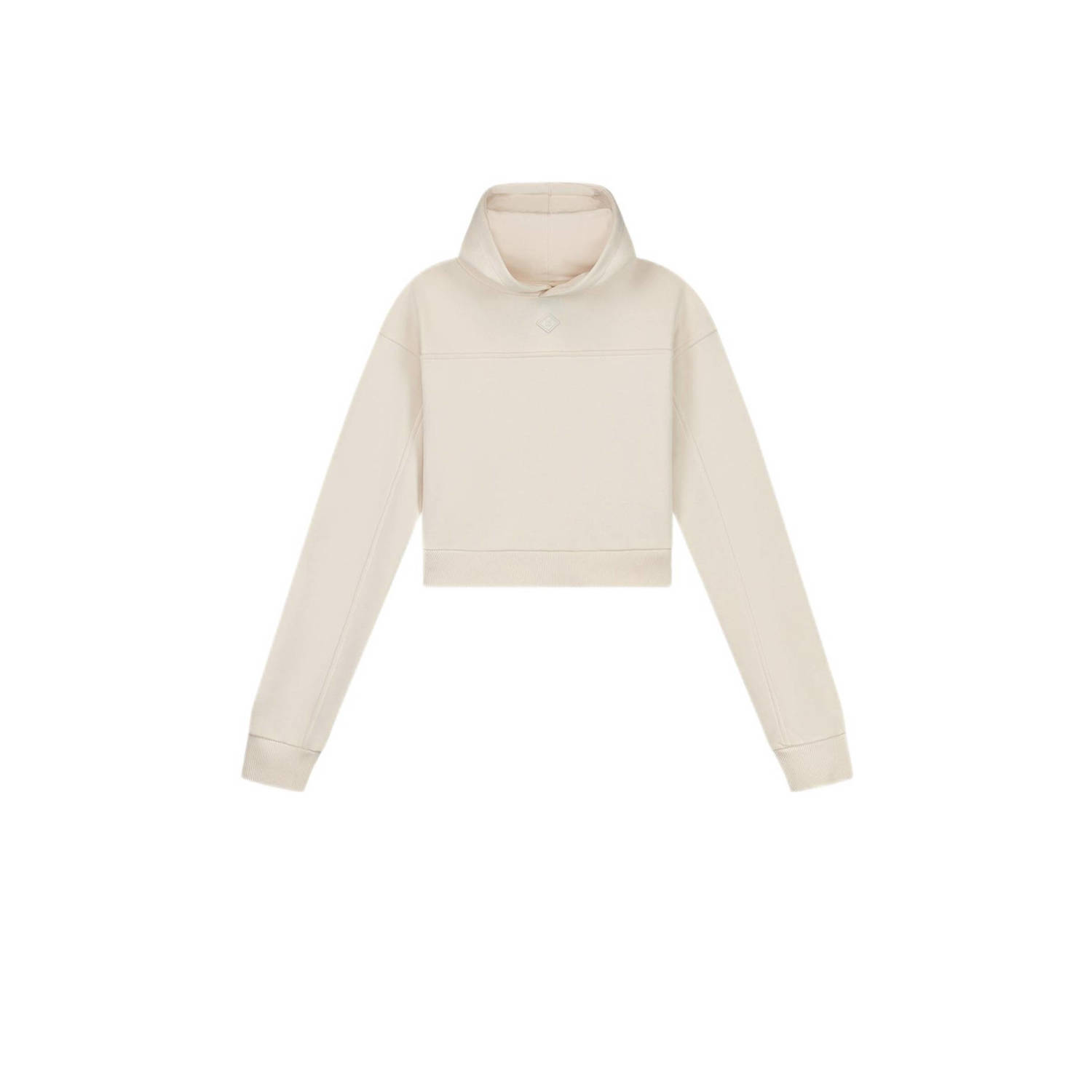 NIK&NIK cropped hoodie Charlotte beige Sweater Effen 140