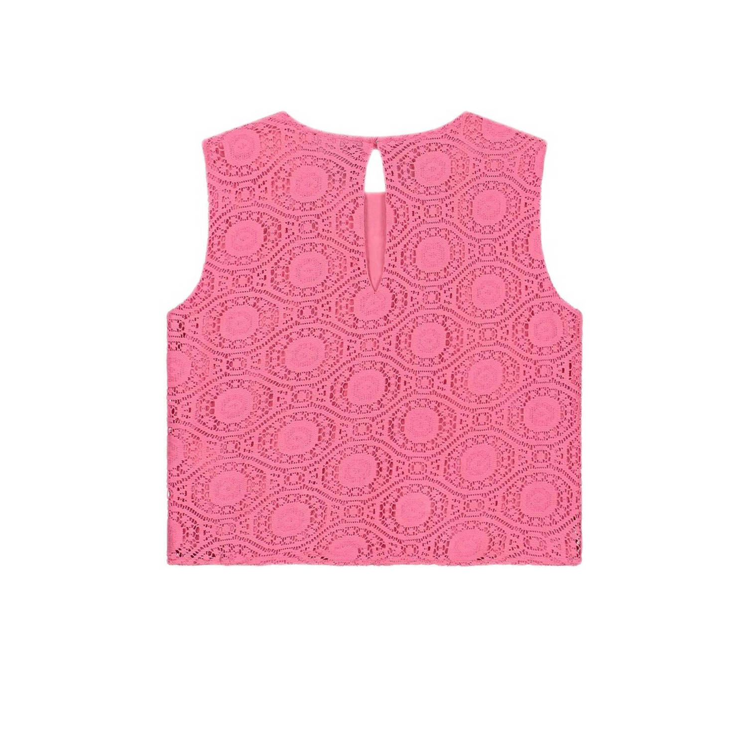 NIK&NIK crop top Kimba met all over print felroze