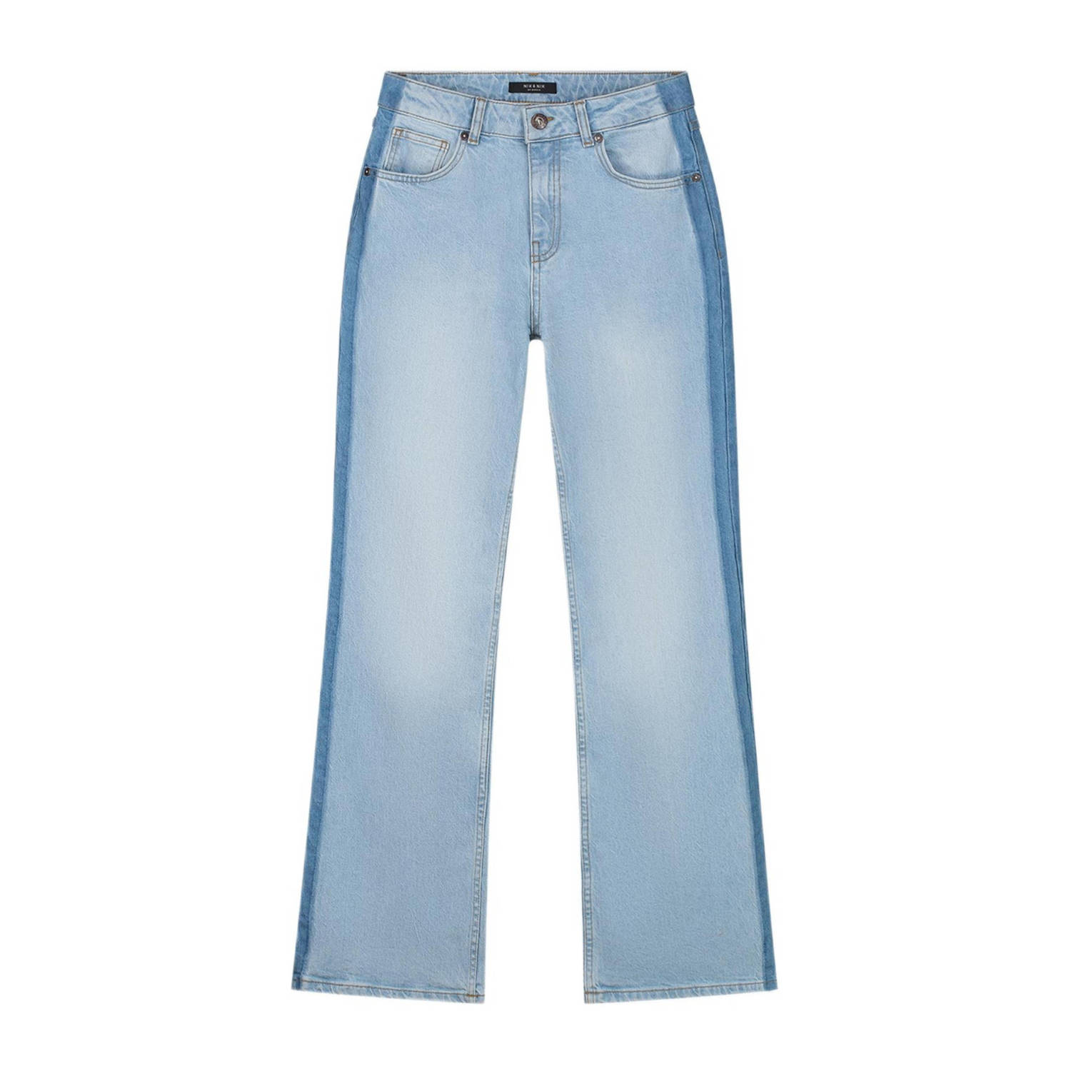 NIK&NIK wide leg jeans Flore light blue Blauw Meisjes Denim Effen 128