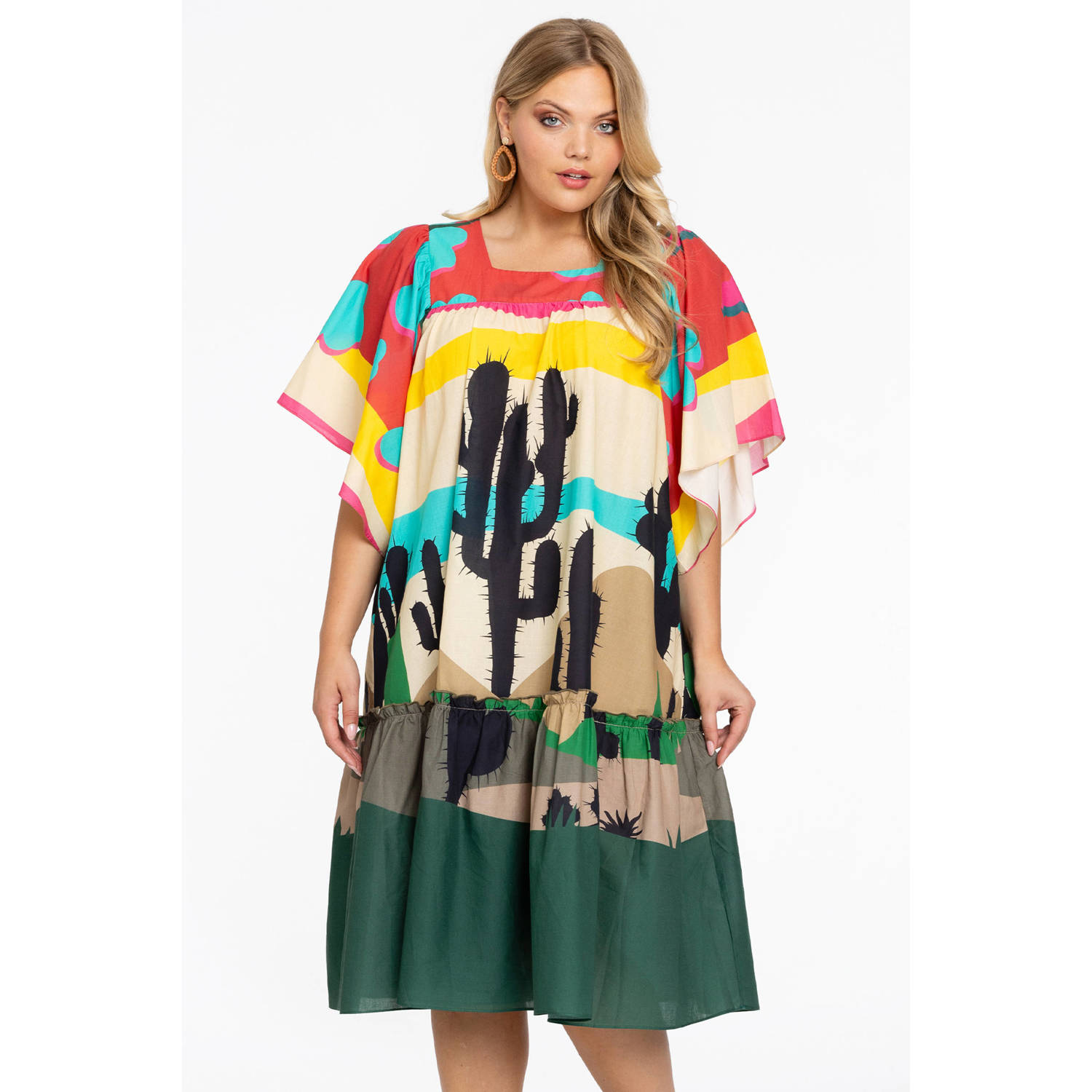 YOEK Jurk beachwear collectie multi