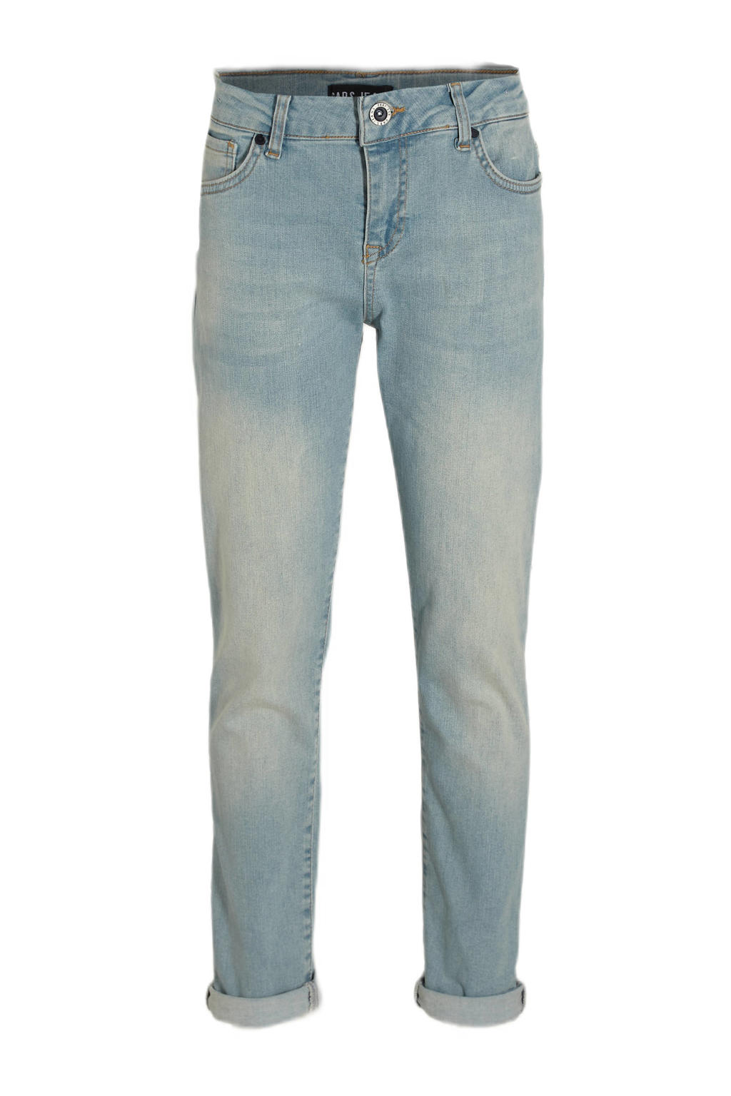 Light blue denim jongens Cars loose fit jeans van stretchdenim met effen