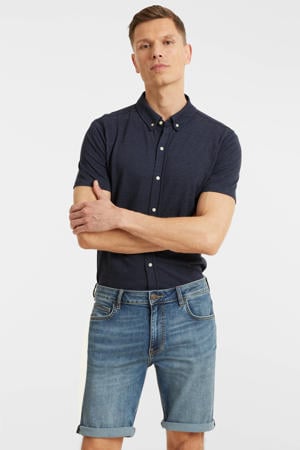Denim short mid blauw