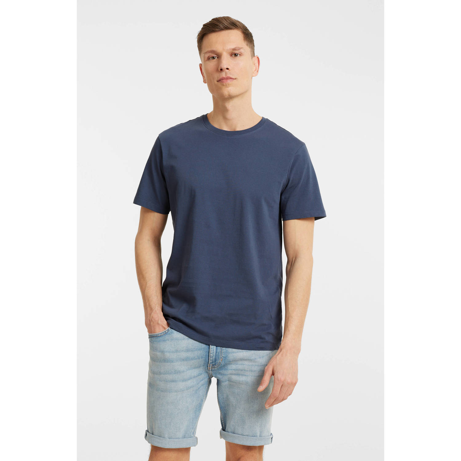 Anytime denim short lichtblauw