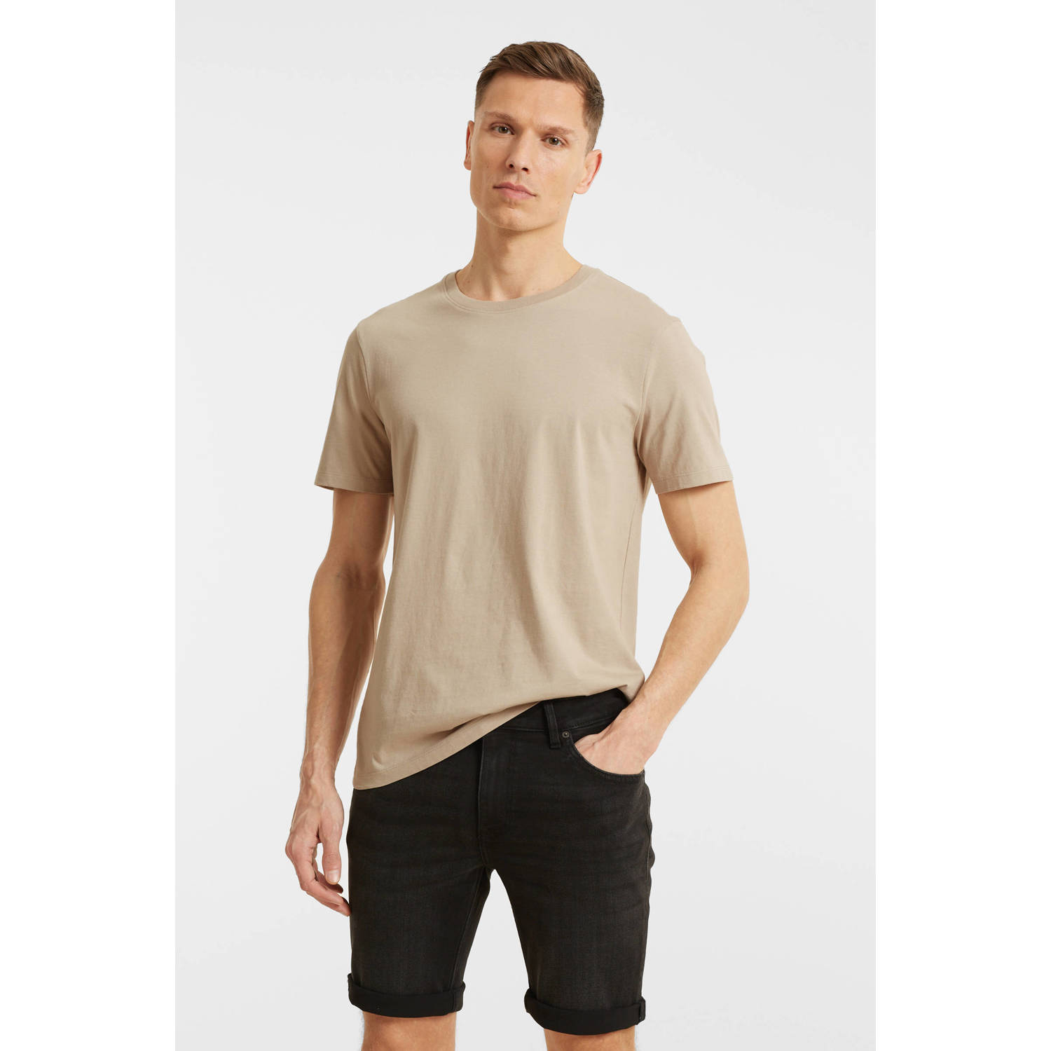 Anytime denim short zwart
