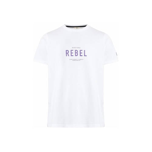 Redefined Rebel T-shirt RRRonan met printopdruk white candy