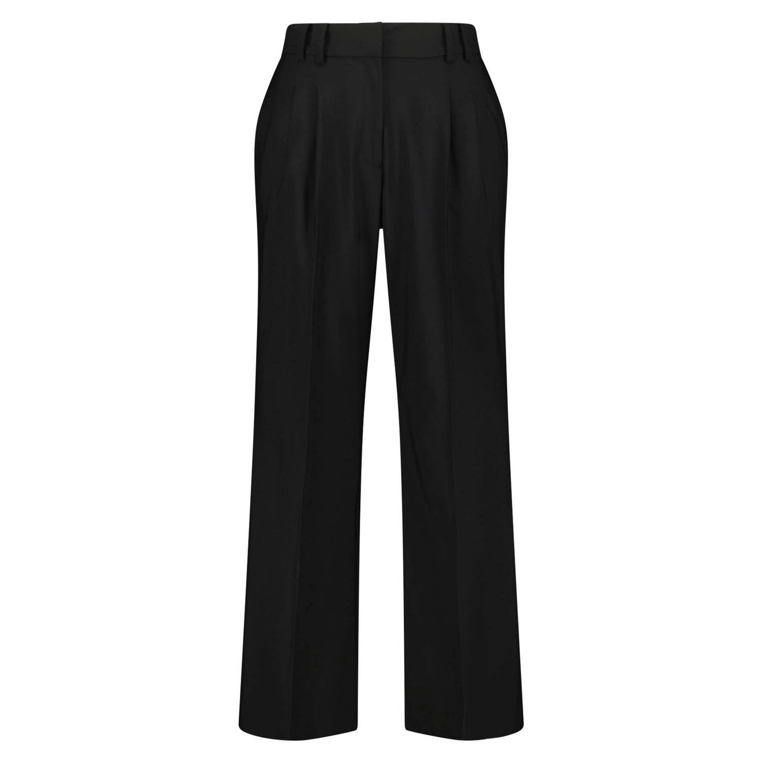 MS Mode high waist straight fit pantalon zwart