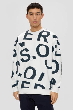 sweater met all over print wit