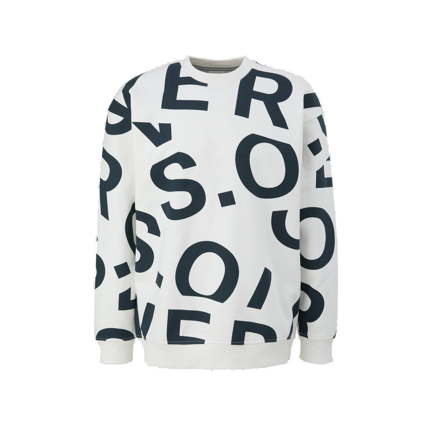 S.Oliver sweater met all over print wit
