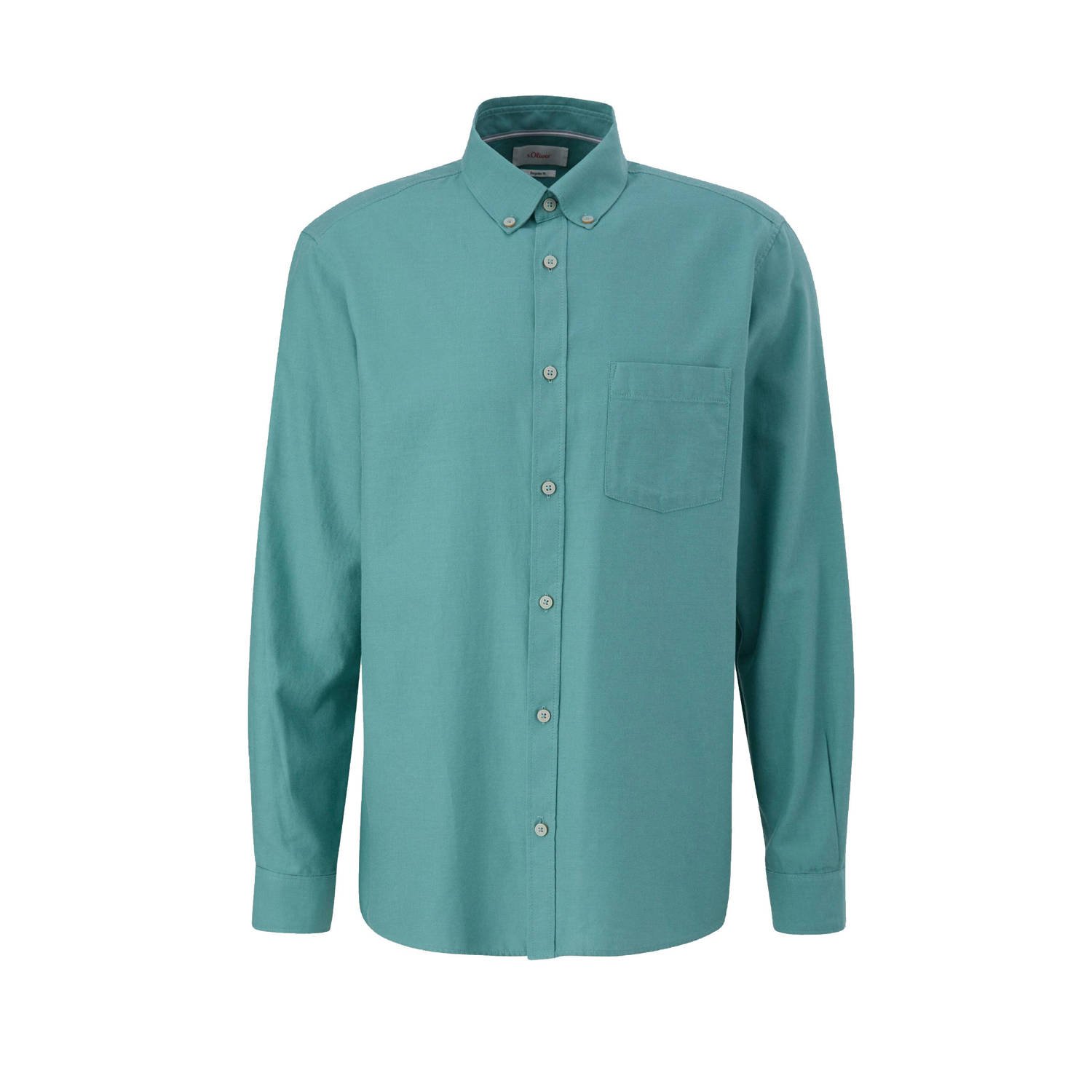 S.Oliver regular fit overhemd turquoise