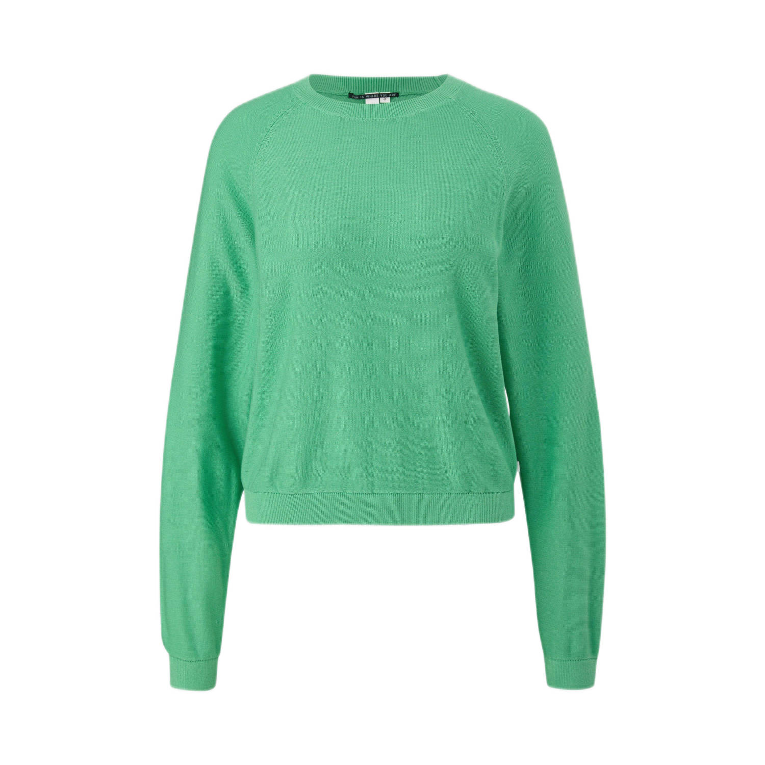 Q S by s.Oliver fijngebreide trui groen