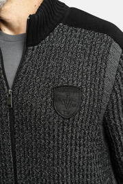 thumbnail: Jan Vanderstorm vest HALSTEN met logo Plus Size zwart