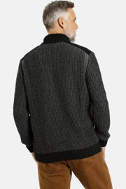 thumbnail: Jan Vanderstorm vest HALSTEN met logo Plus Size zwart