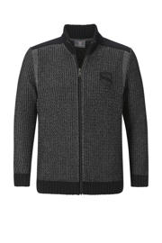 thumbnail: Jan Vanderstorm vest HALSTEN met logo Plus Size zwart