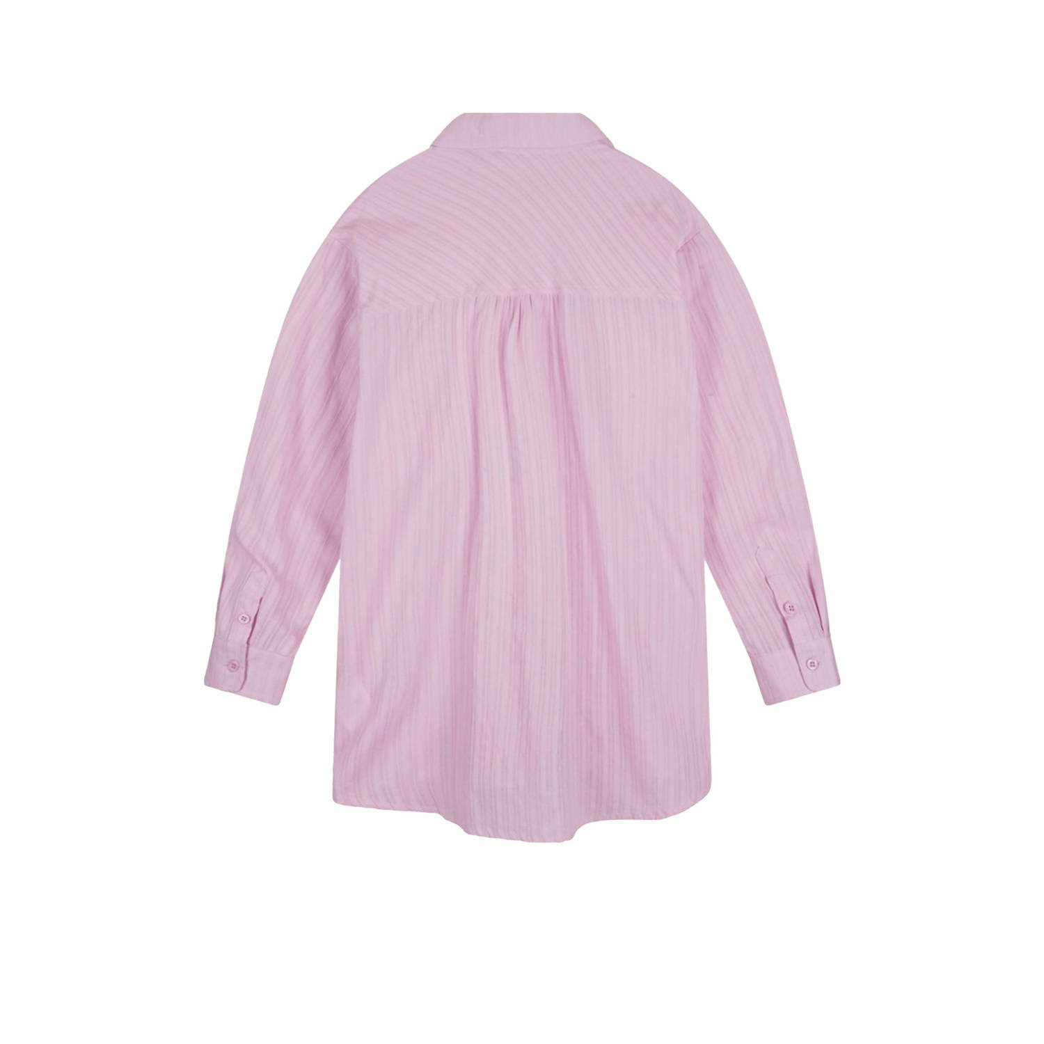 NoBell gestreepte blouse Timmy donkerroze
