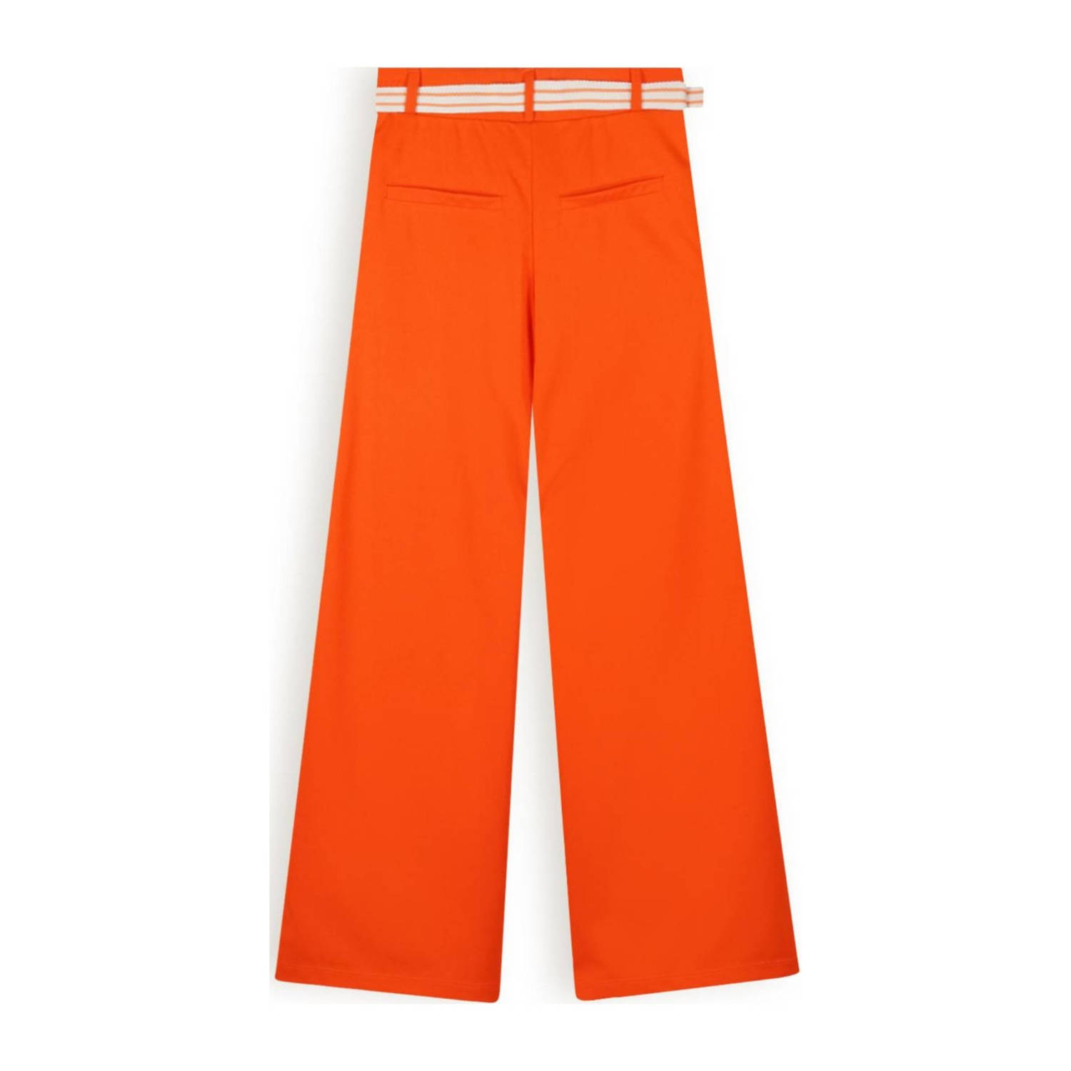 NoBell wide leg broek Salet oranjerood