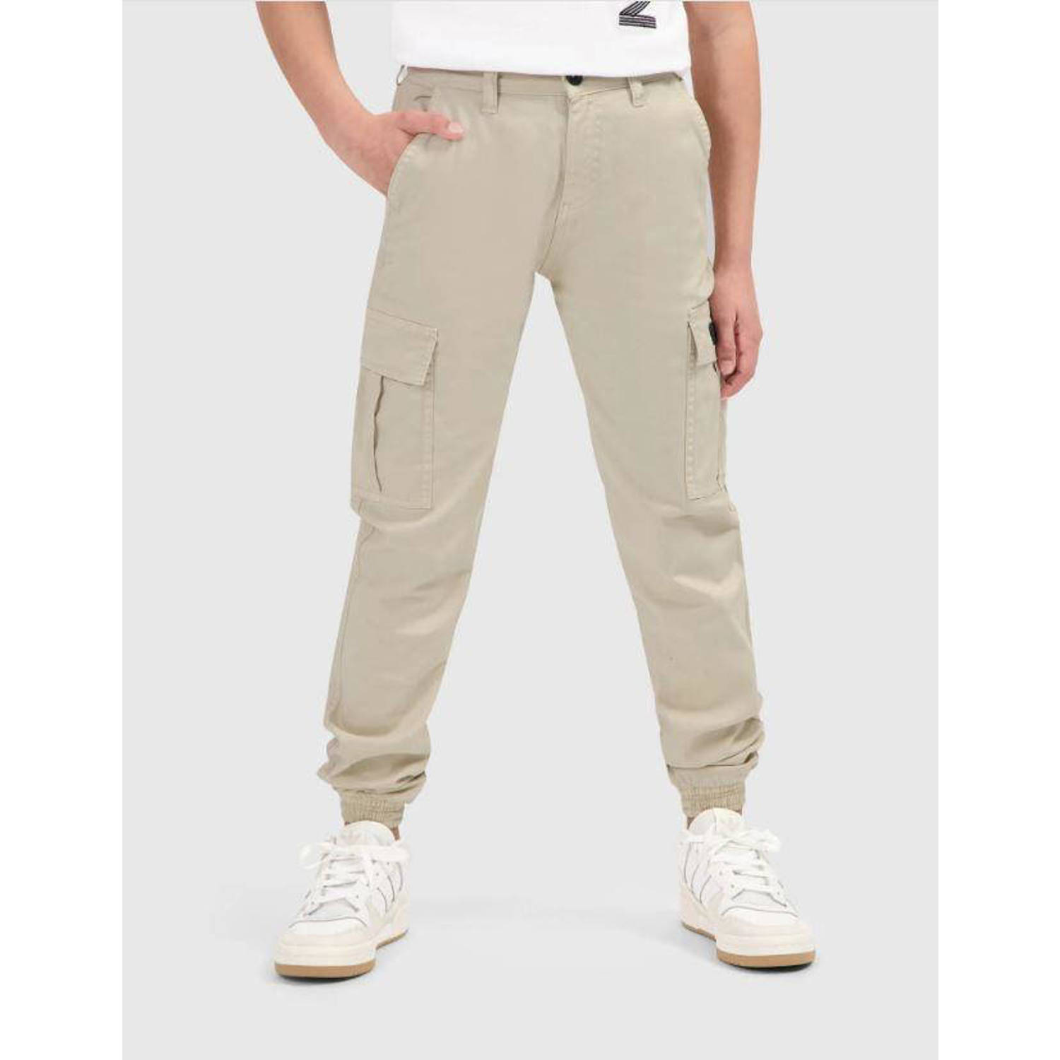Ballin broek beige Jongens Stretchkatoen Effen 140