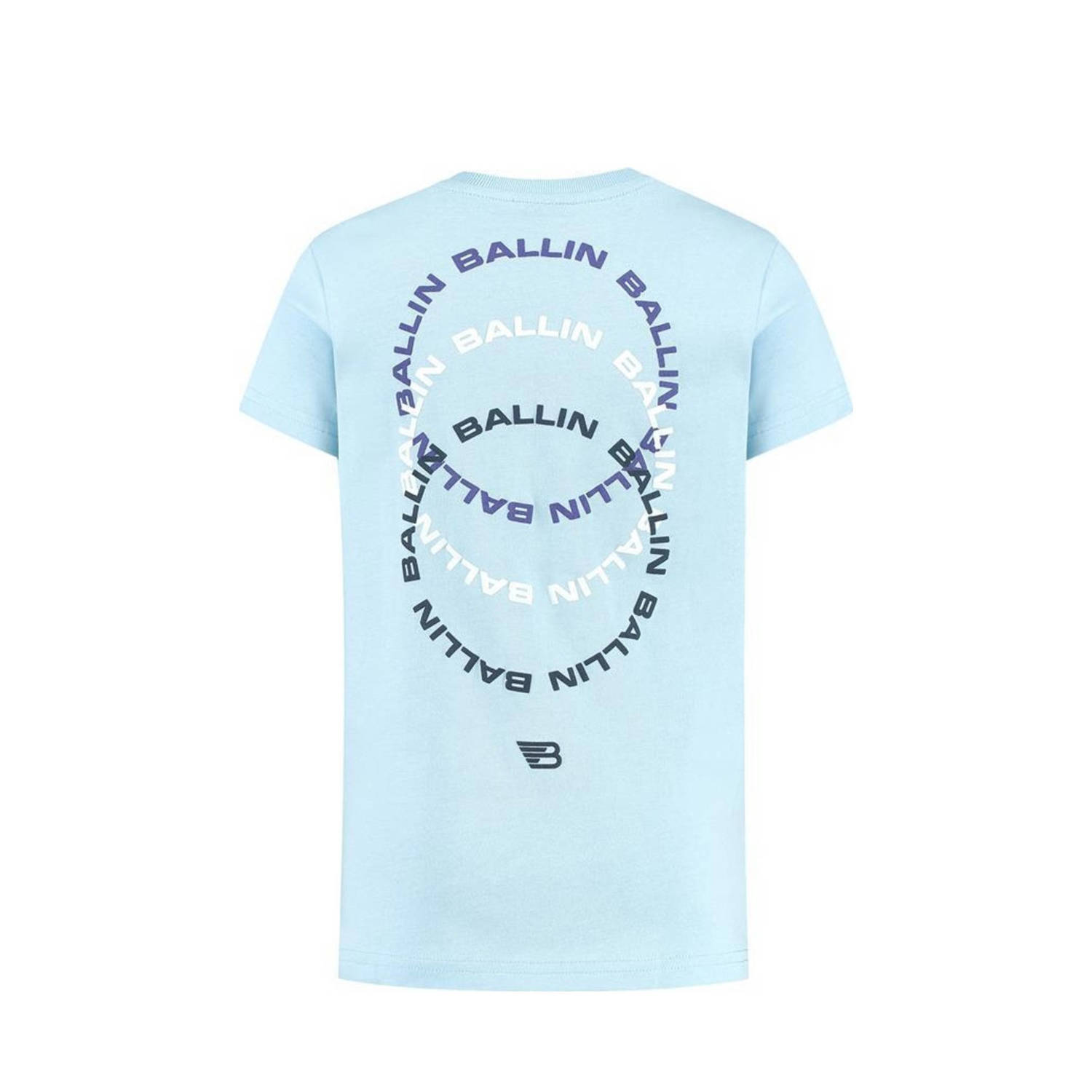 Ballin T-shirt met backprint lichtblauw