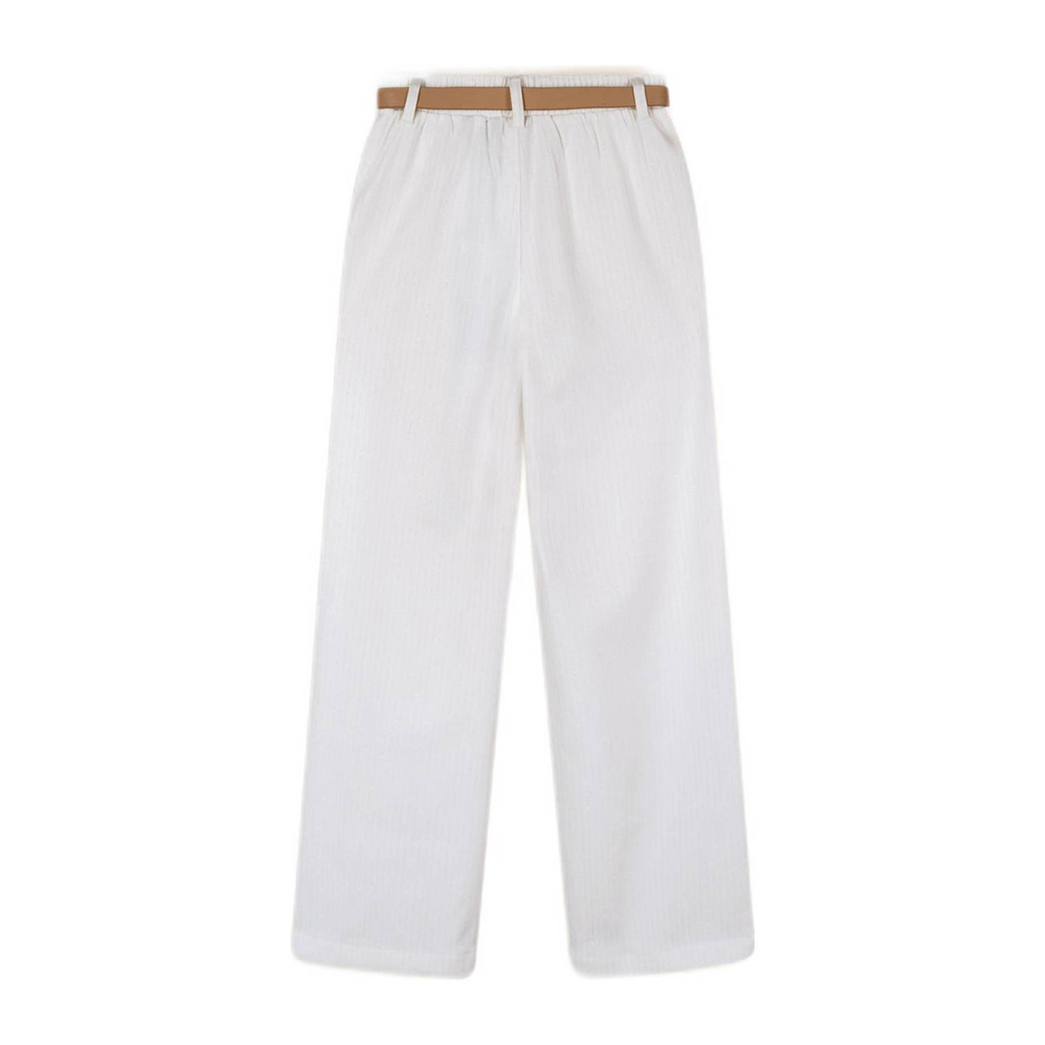 NONO wide leg broek Sayla wit