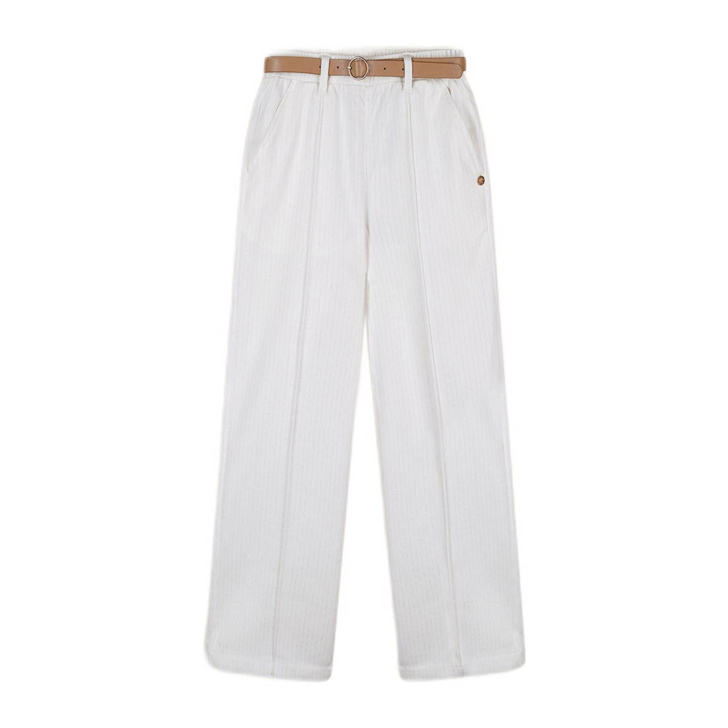 NONO wide leg broek Sayla wit