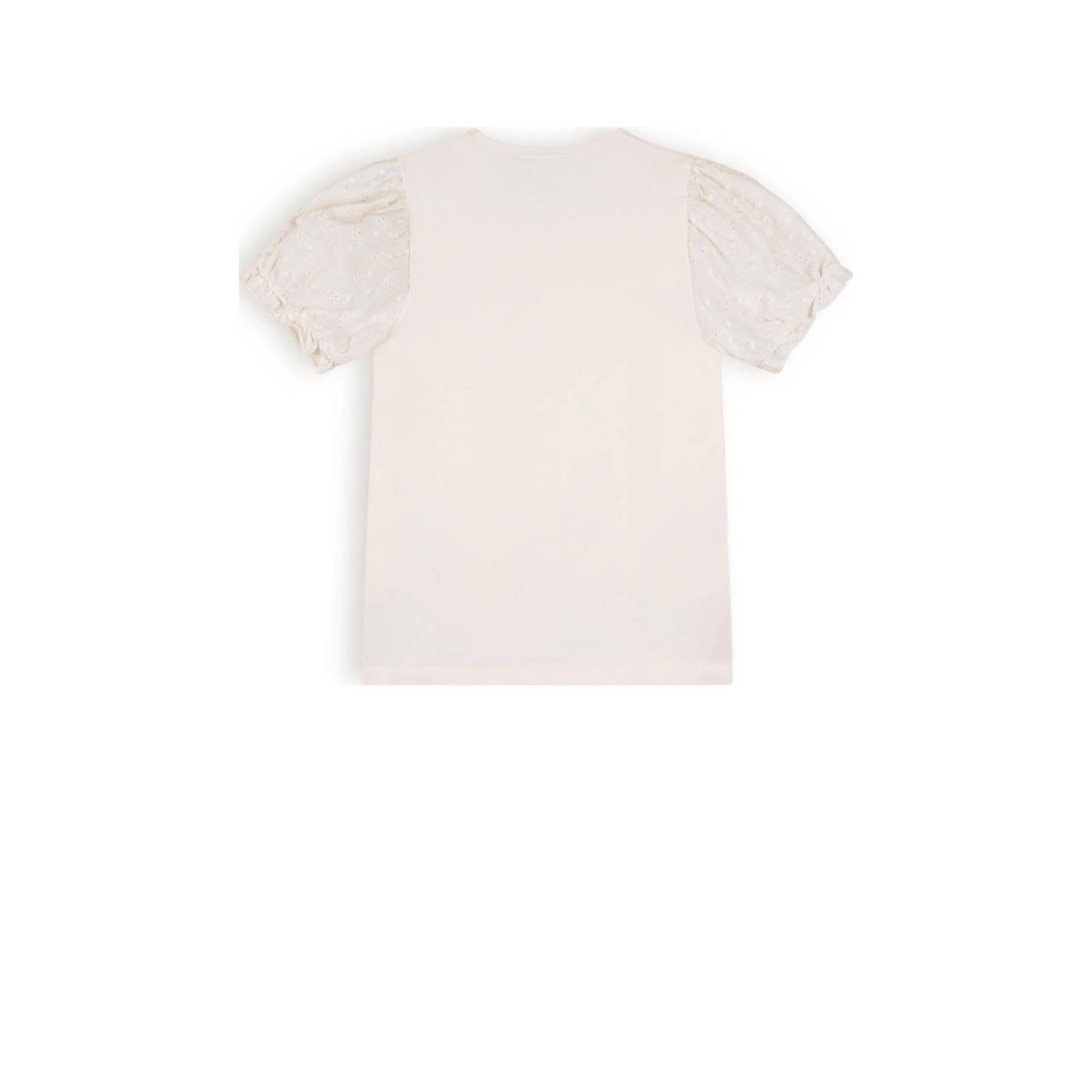 NONO T-shirt Kantal met printopdruk wit