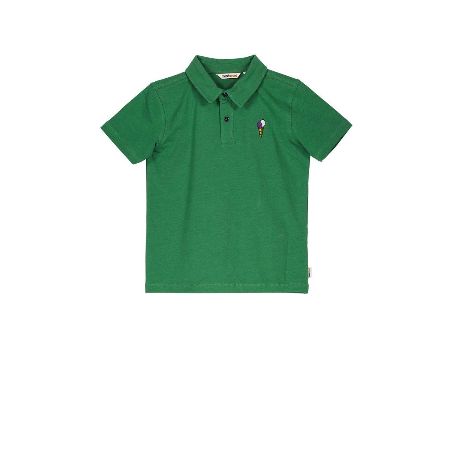 Moodstreet polo bladgroen Jongens Katoen Polokraag Effen 110 116