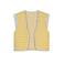 Moodstreet geruit reversible gilet lichtgeel/ecru/lichtblauw