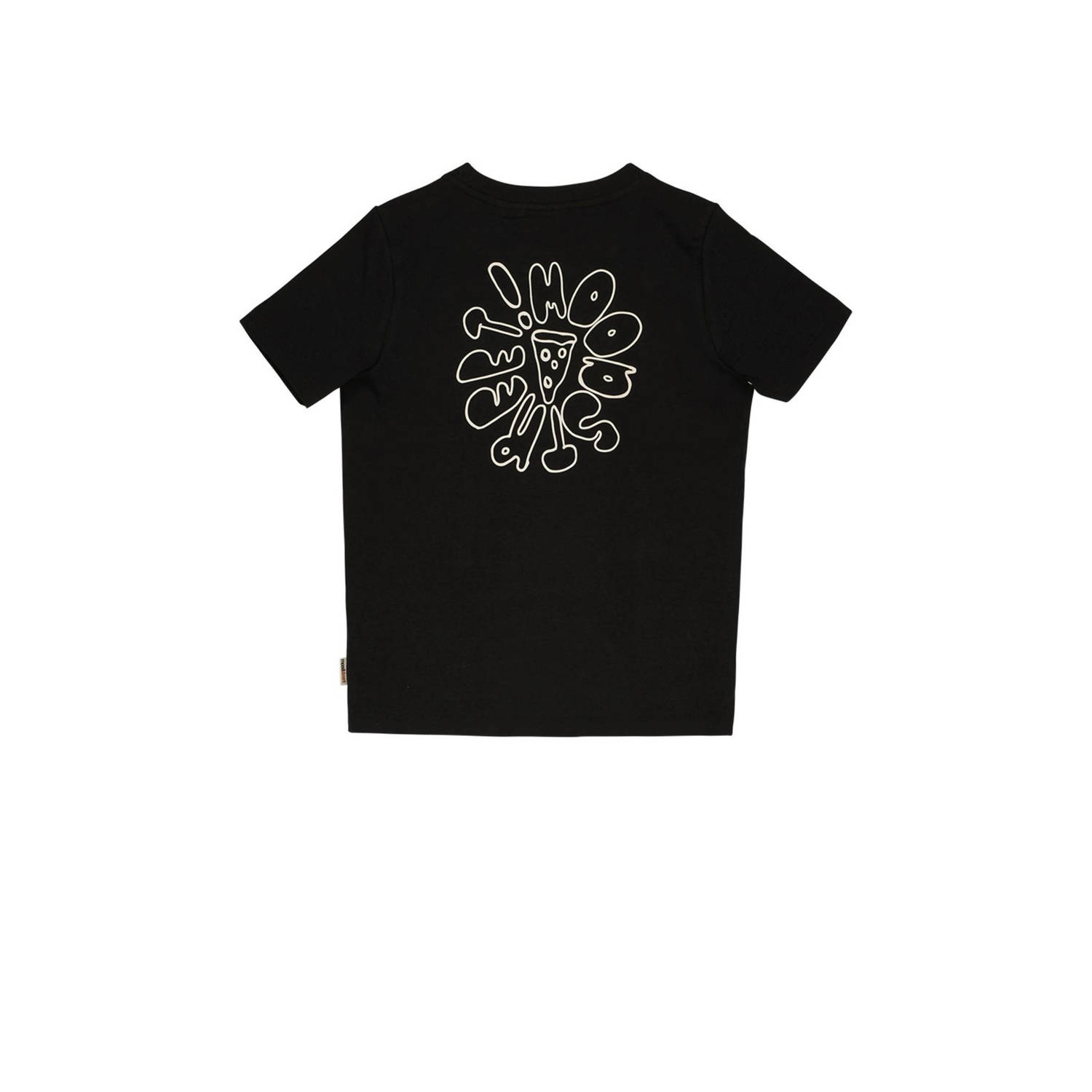 Moodstreet T-shirt met backprint zwart