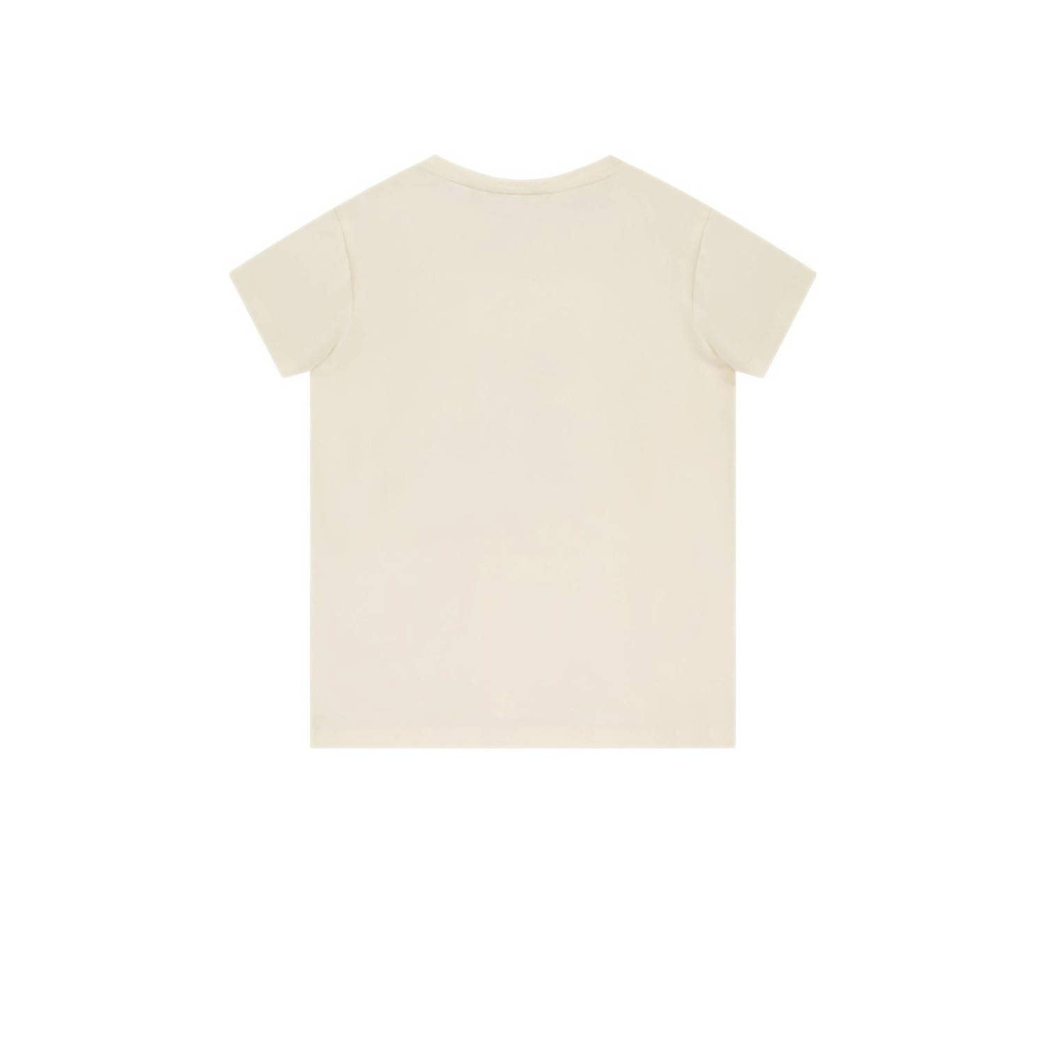 Moodstreet T-shirt met printopdruk offwhite