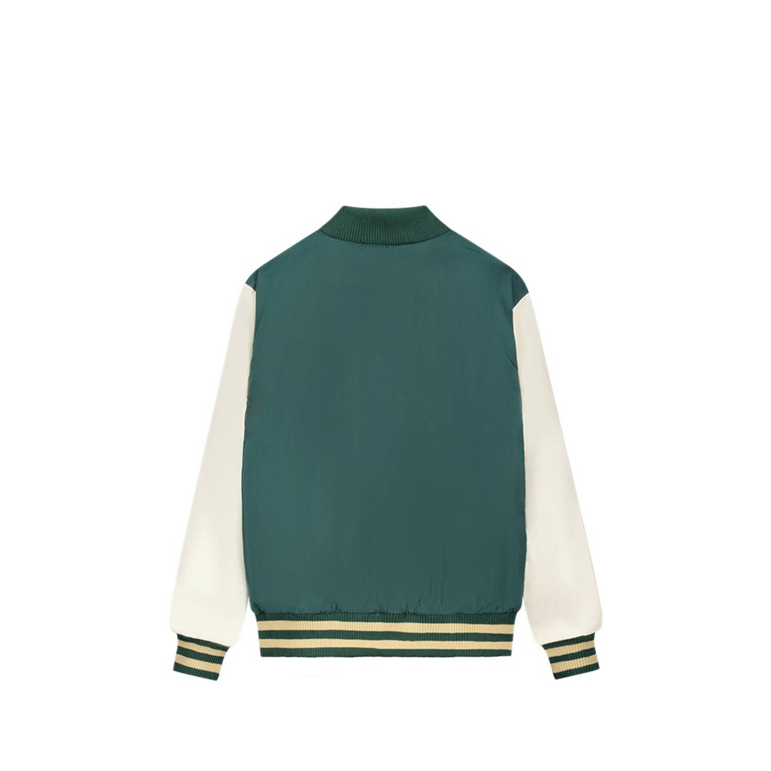 Moodstreet baseball jacket groen offwhite