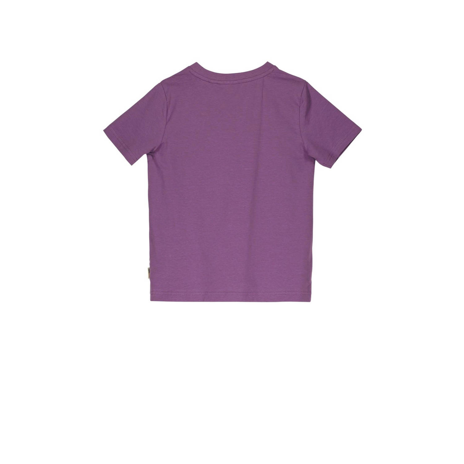 Moodstreet T-shirt met printopdruk paars