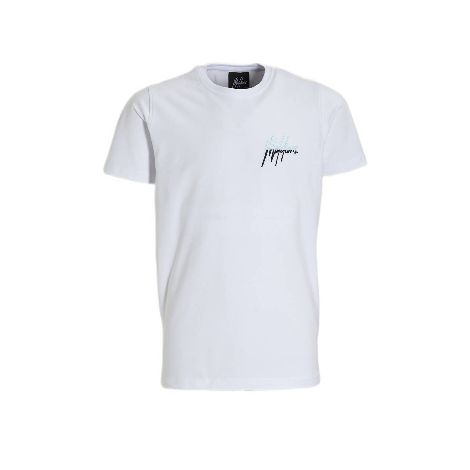 Malelions T-shirt Split met logo wit