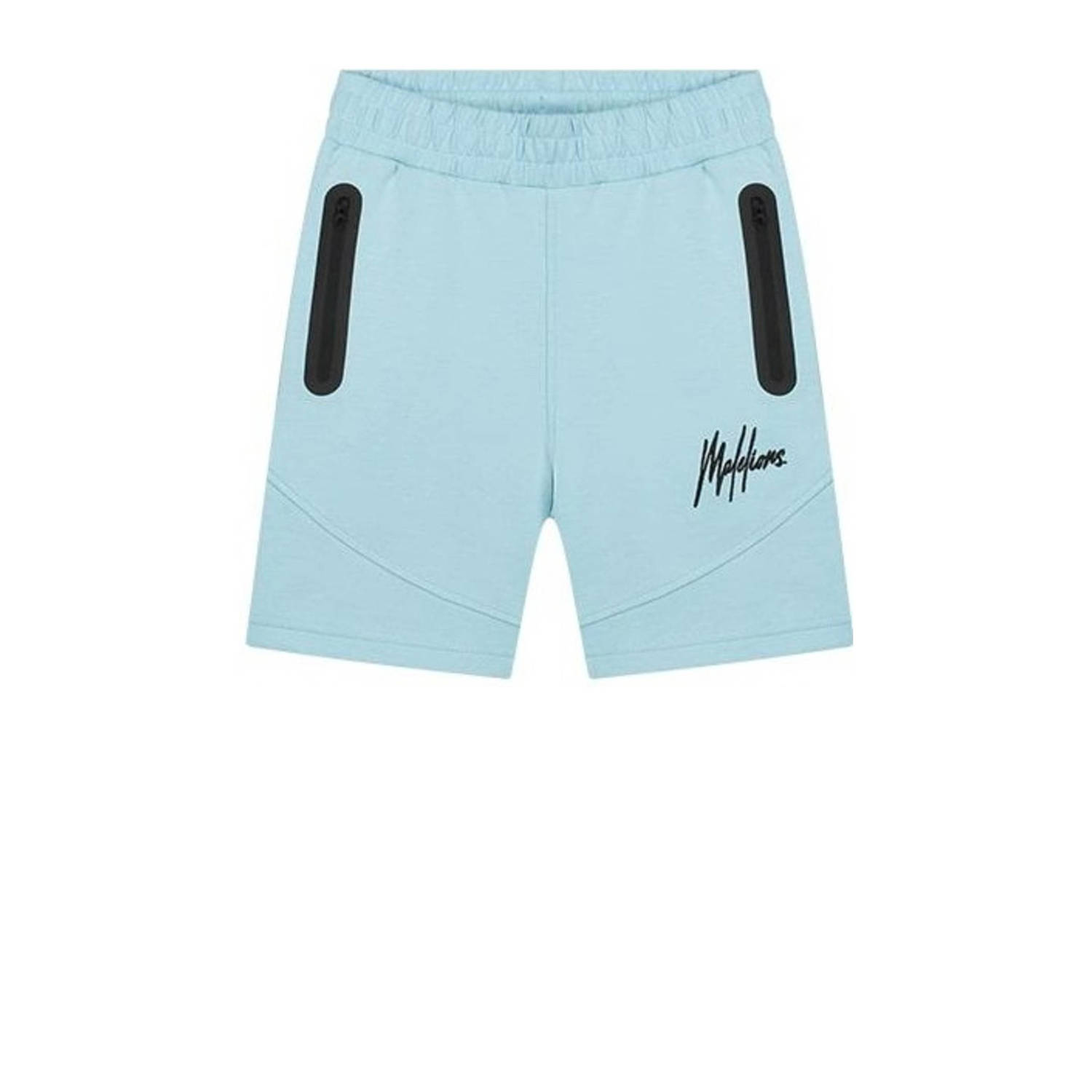 Malelions regular fit sweatshort Sport Counter met logo blauw Korte broek Jongens Stretchkatoen 140