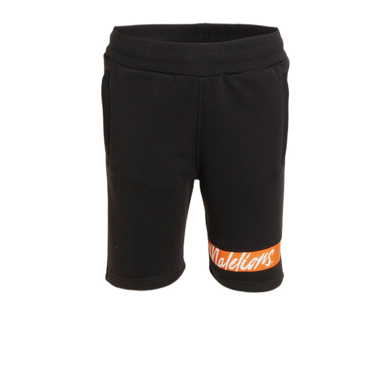 Malelions regular fit sweatshort Captain met logo zwart