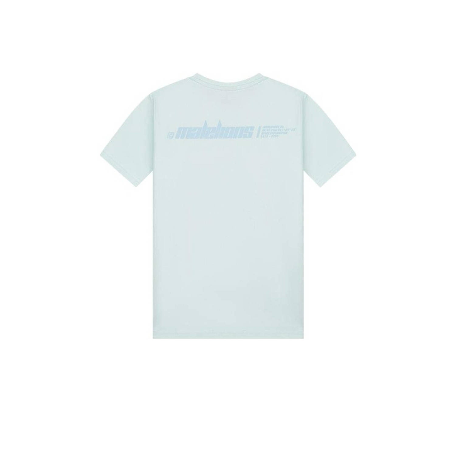 Malelions T-shirt Worldwide met logo blauw