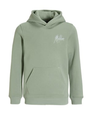 hoodie Split met logo groen