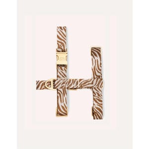 Hondenharnas ZEBRA HARNESS BROWN / BEIGE M