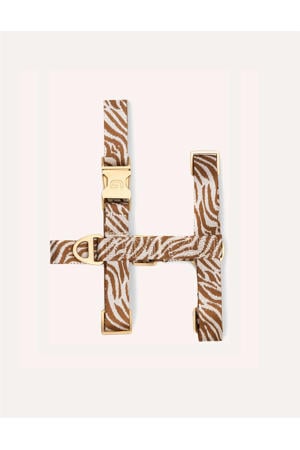 Hondenharnas ZEBRA HARNESS BROWN / BEIGE M