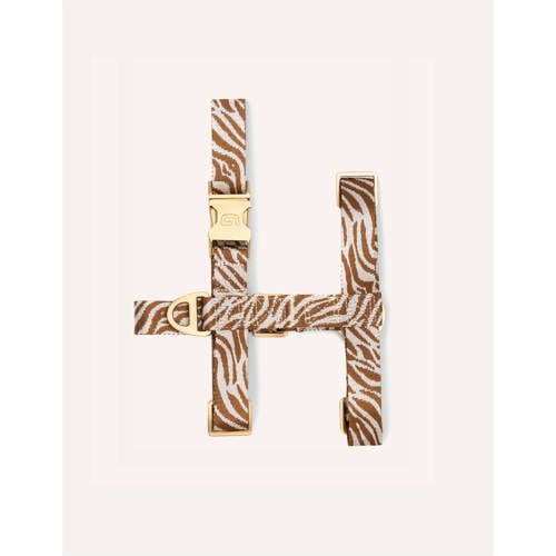 Dogguo Hondenharnas ZEBRA HARNESS BROWN / BEIGE M afbeelding