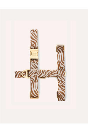 Hondenharnas ZEBRA HARNESS BROWN / BEIGE XS