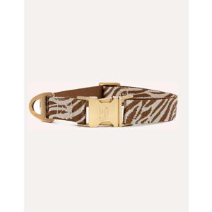Hondenhalsband (36-52 cm) M - ZEBRA COLLAR BROWN / BEIGE