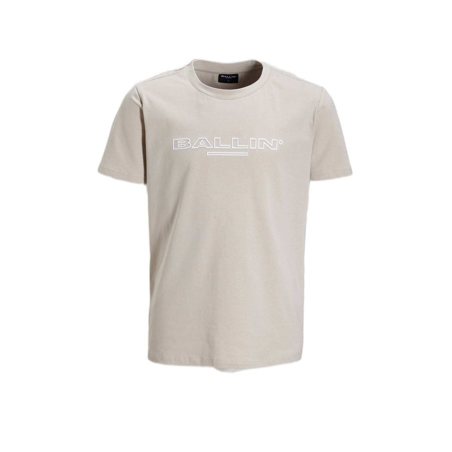 Ballin T-shirt met tekst beige Jongens Katoen Ronde hals Tekst 152