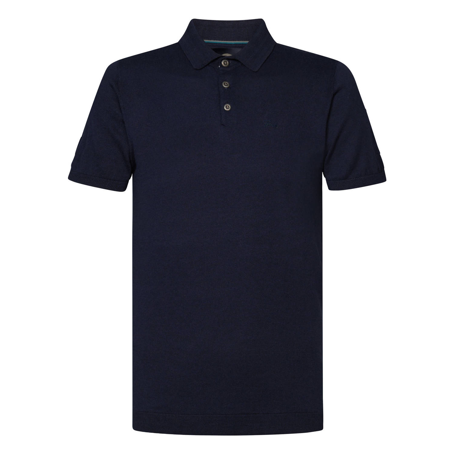 Petrol Industries gebreide polo Hana Bay met logo navy blue