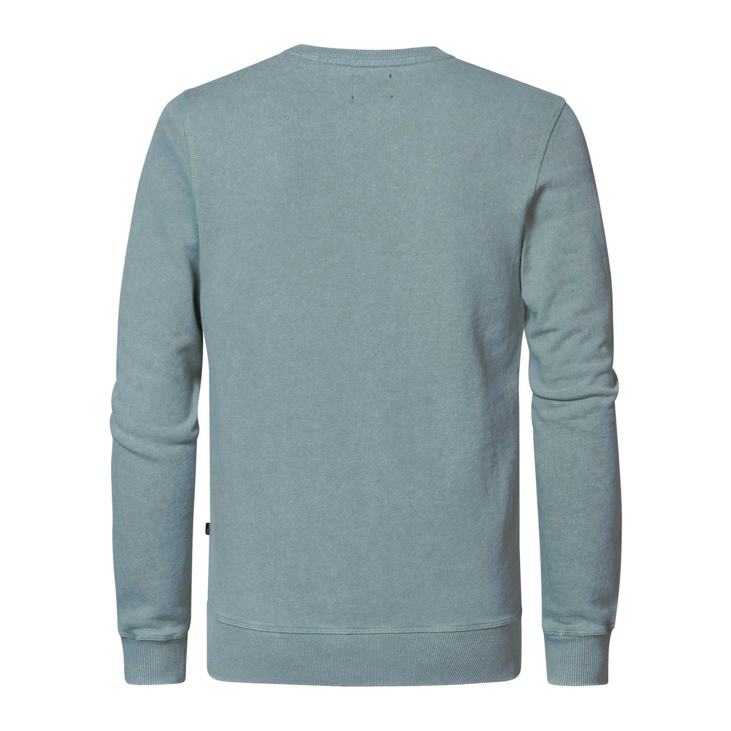 Petrol Industries sweater Duskify met printopdruk aqua grey