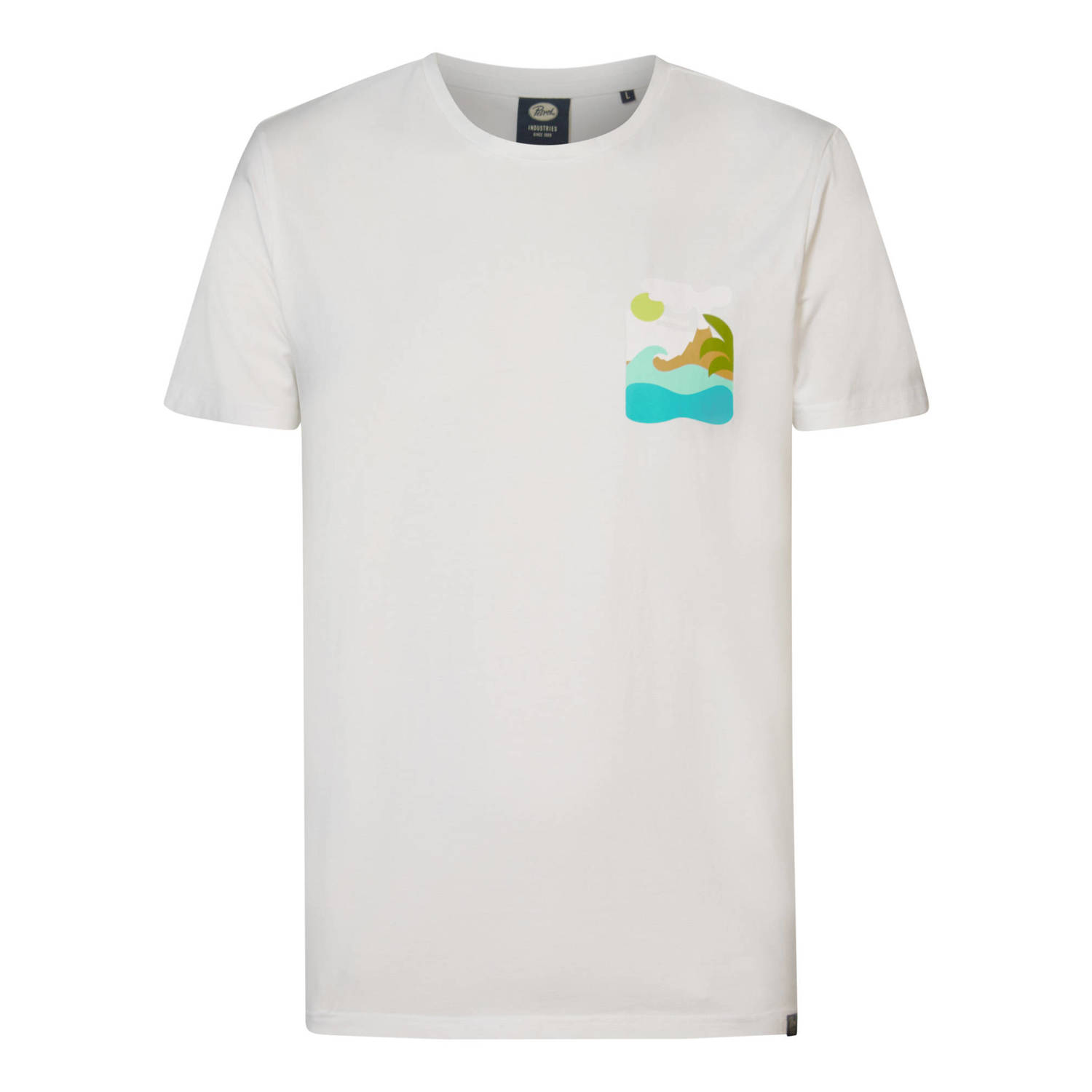 Petrol Industries T-shirt met backprint bright white