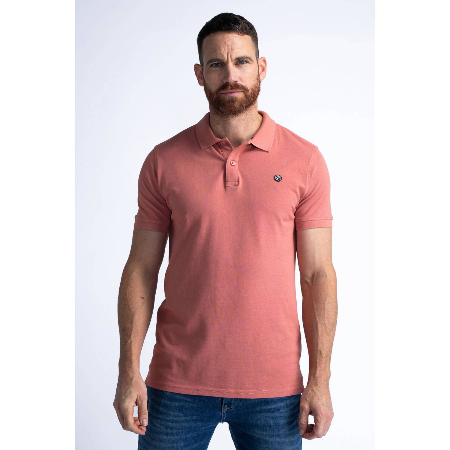 Petrol Industries polo Tidal met logo red brick