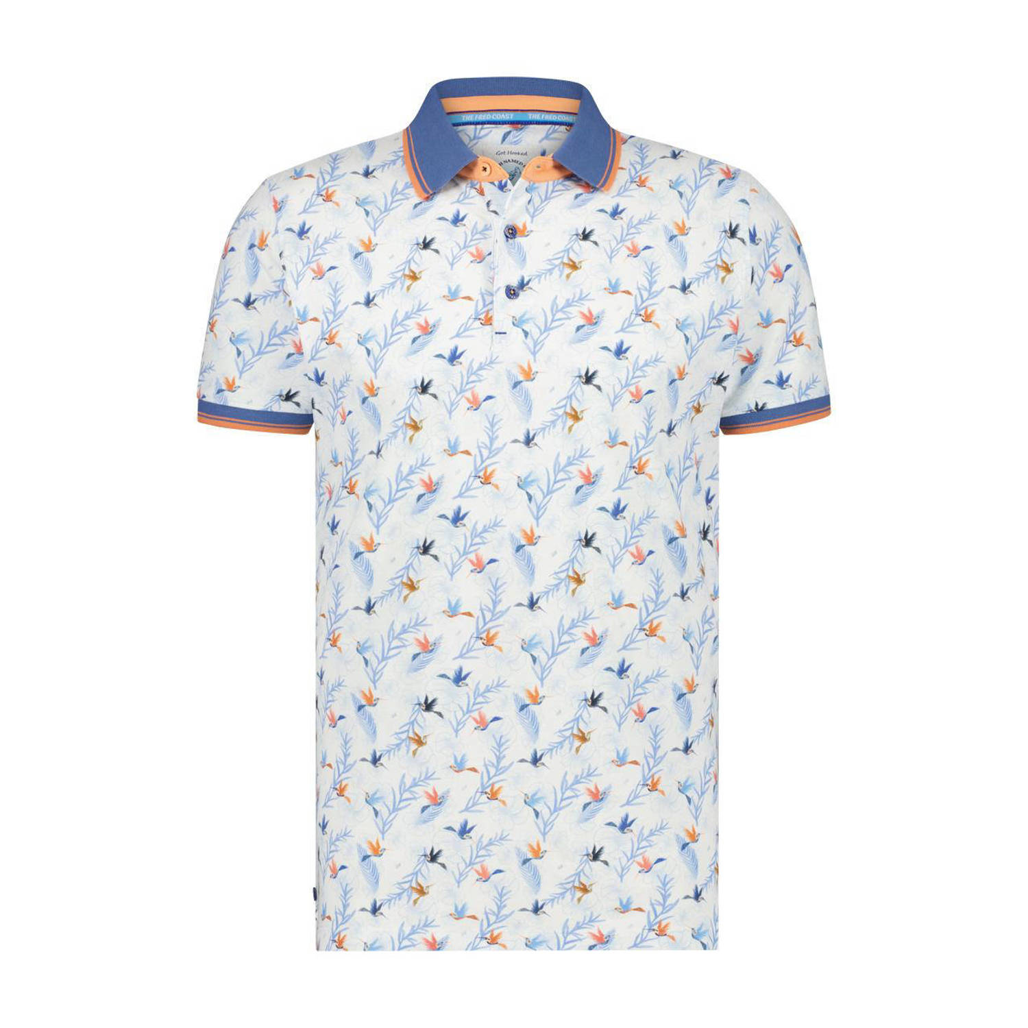 A fish named Fred polo met all over print multi colour