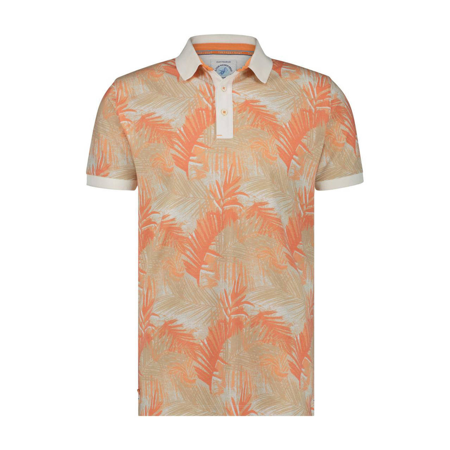A fish named Fred polo met all over print oranje beige