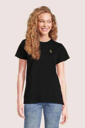 T-shirt Zoe met logo zwart