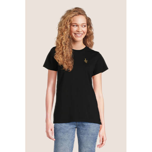 JOSH V T-shirt Zoe met logo zwart afbeelding