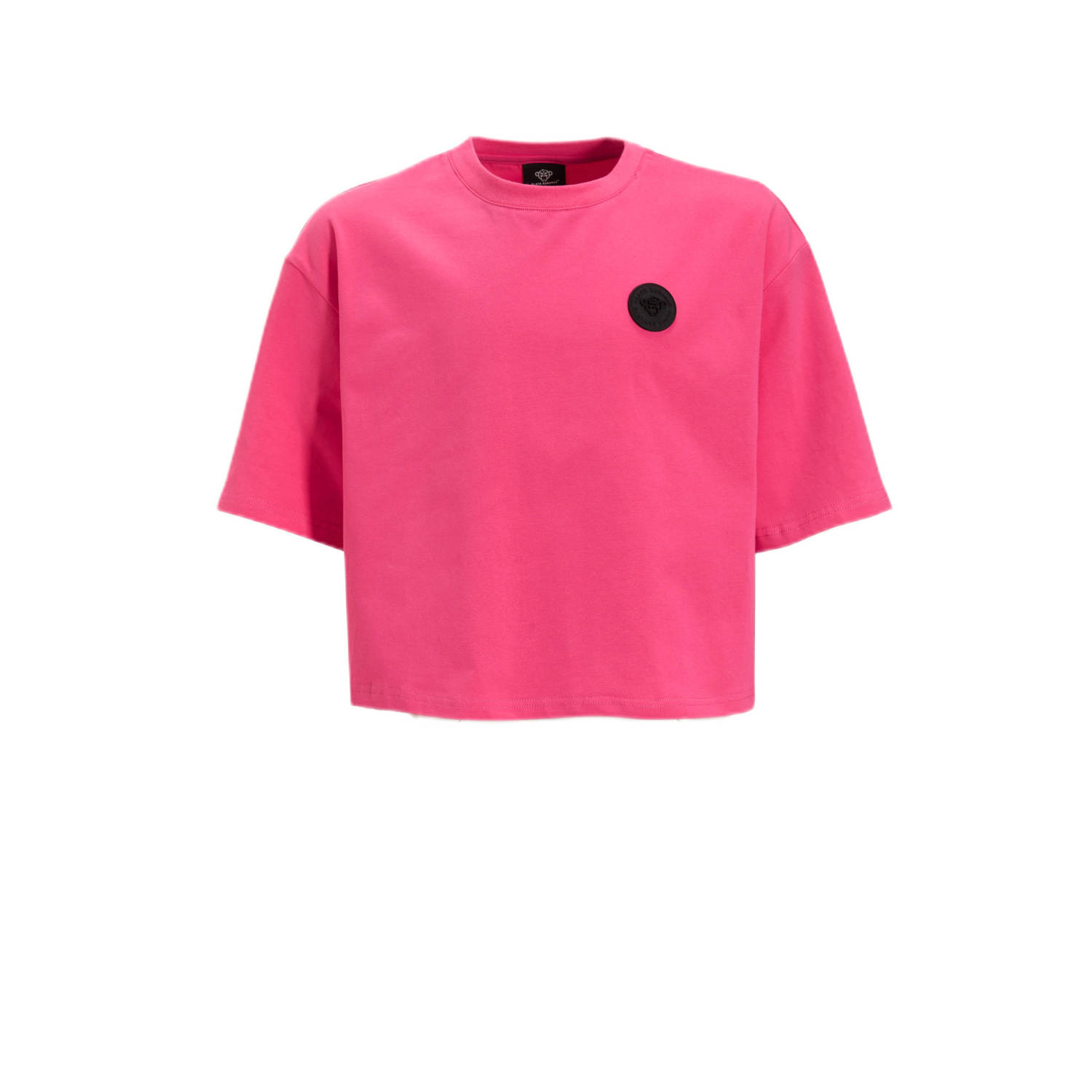 BLACK BANANAS T-shirt roze Meisjes Katoen Ronde hals Effen 128